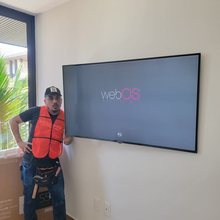 Instalación de soporte para TV, trabajo 1
